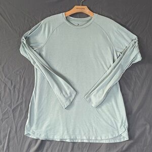 Kuhl T-Shirt Men's Medium Long Sleeve Mint Green Stretch Activewear Hiking